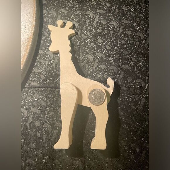 NEW Giraffe Wooden Natural Unfinished Animals Do It Yourself Ready to Paint & D - Picture 6 of 7